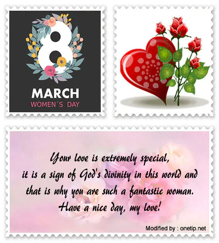 Find best sweet & romantic Women's Day text messages with images for girlfriend.#WomensDayQuotesForGirlfriend